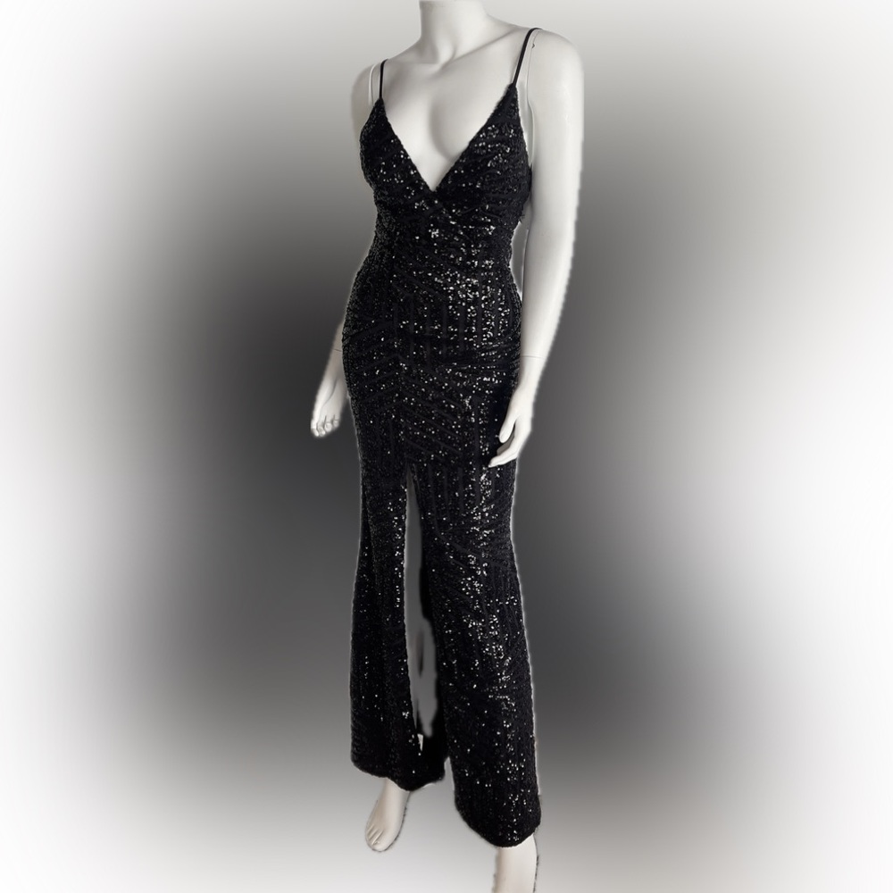 Pepper Mayo Formal Black Sequin Dress